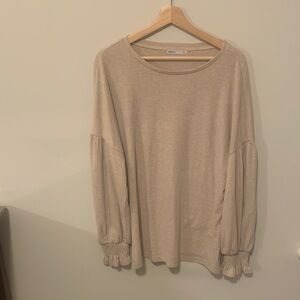 H&M Cream Long Sleeve Top